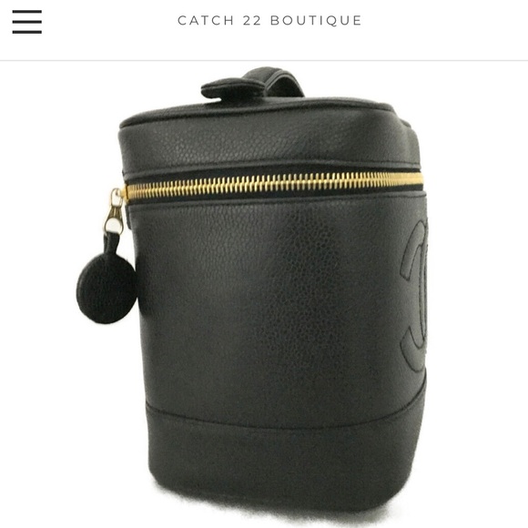 Chanel Black Caviar Top Handle Zip-Around Tall Vanity Bag - Picture 6 of 15